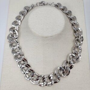 Vintage Monet Double Curb Chain Necklace